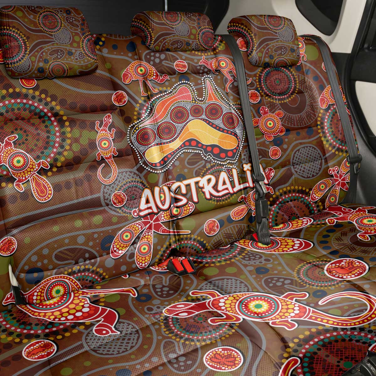 Animal Australia Aboriginal Art Back Car Seat Cover