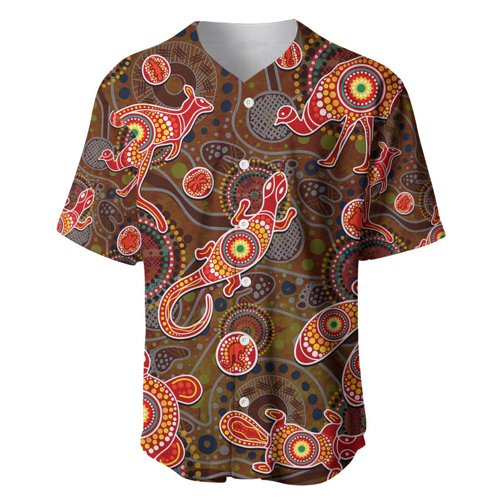 Animal Australia Aboriginal Art Baseball Jersey