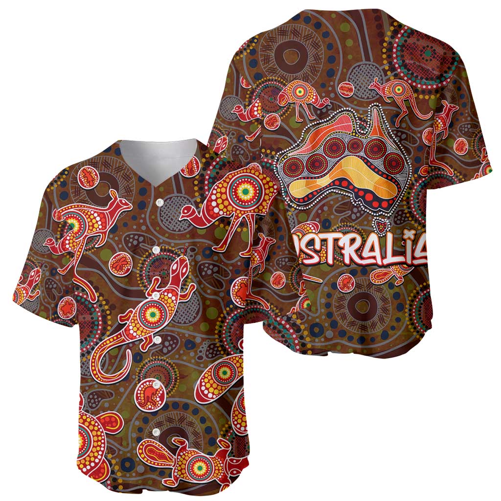 Animal Australia Aboriginal Art Baseball Jersey