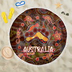 Animal Australia Aboriginal Art Beach Blanket