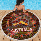 Animal Australia Aboriginal Art Beach Blanket