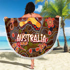 Animal Australia Aboriginal Art Beach Blanket