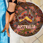 Animal Australia Aboriginal Art Beach Blanket