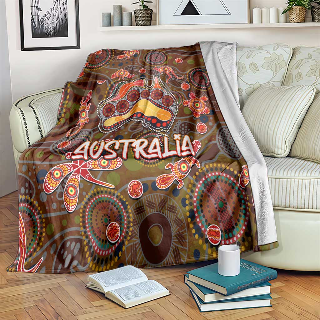 Animal Australia Aboriginal Art Blanket