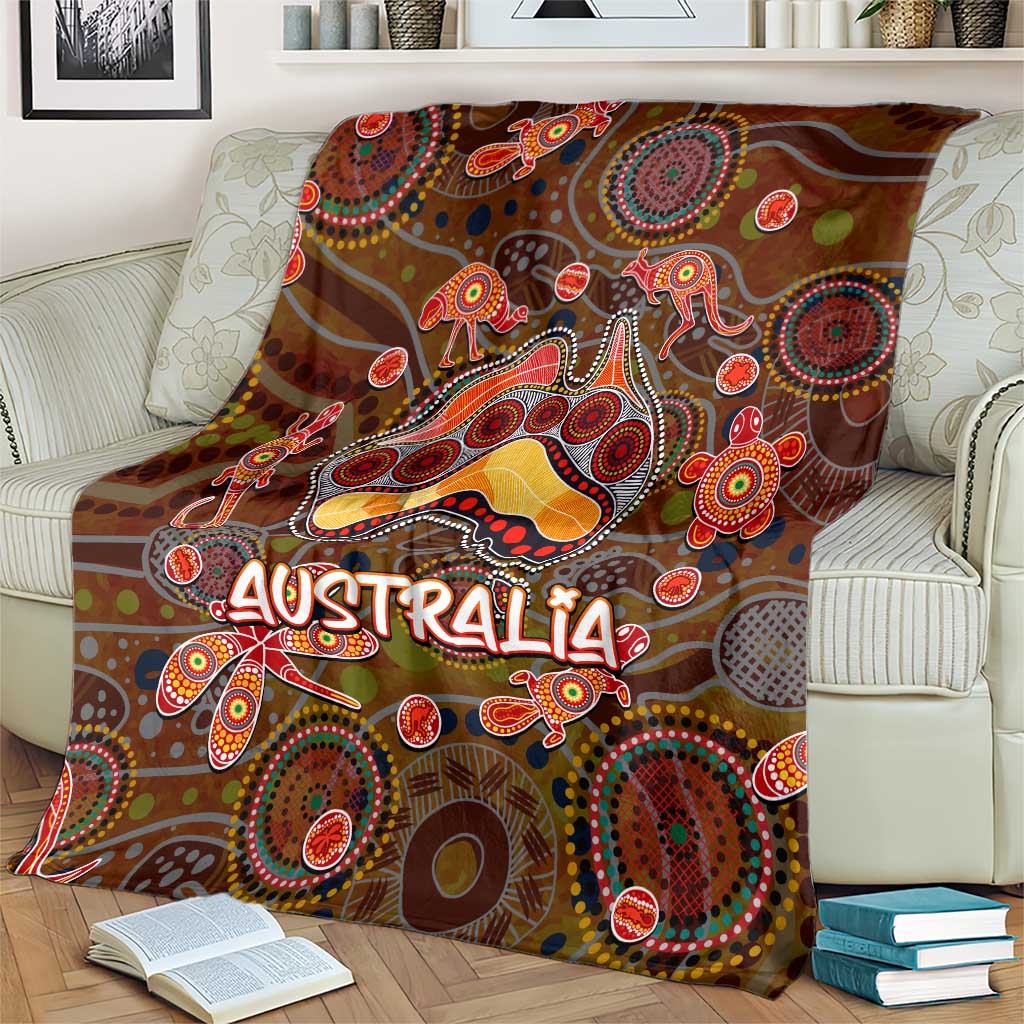Animal Australia Aboriginal Art Blanket