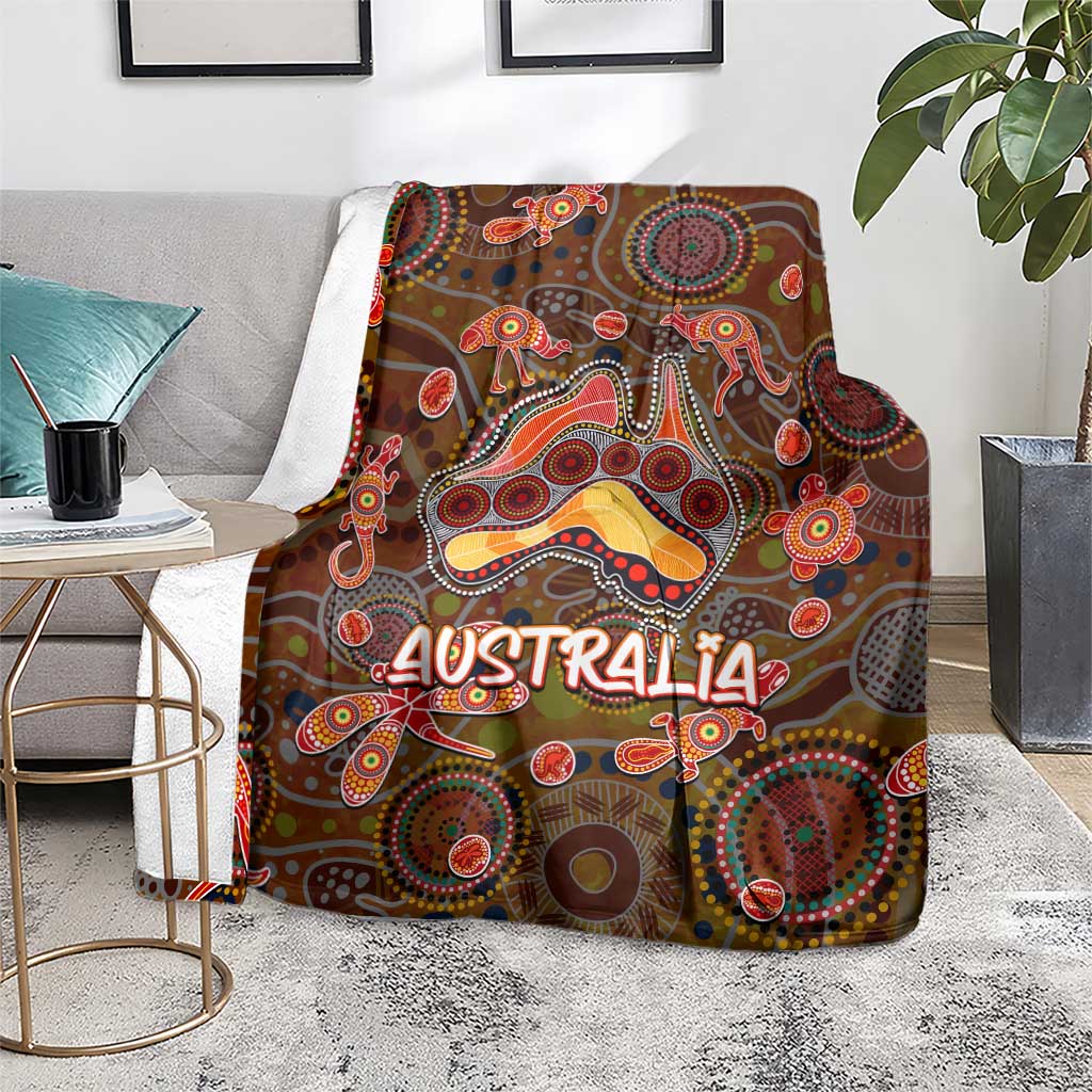Animal Australia Aboriginal Art Blanket