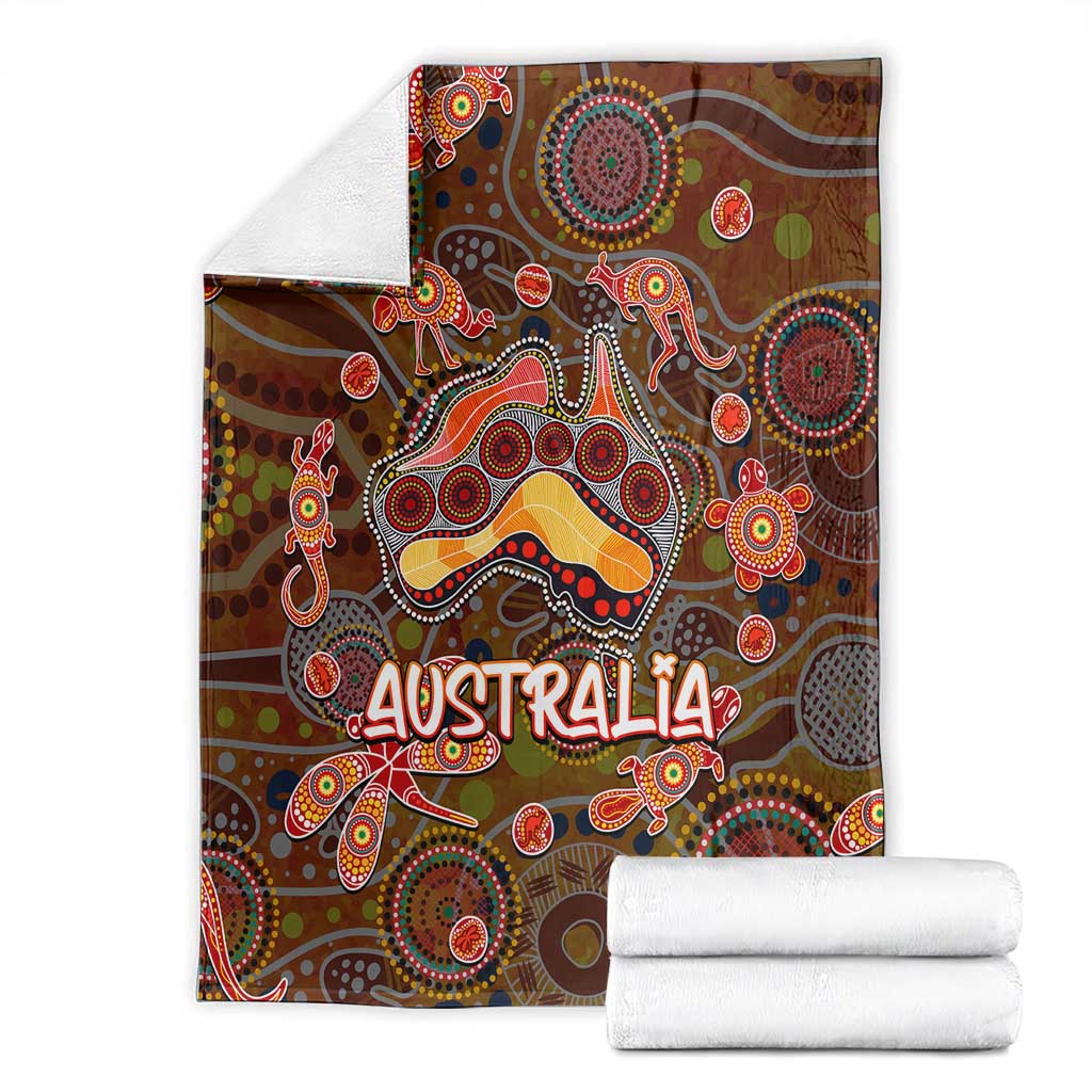 Animal Australia Aboriginal Art Blanket