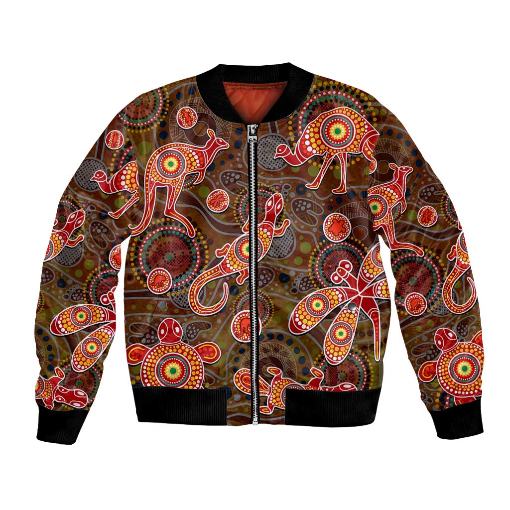 Animal Australia Aboriginal Art Bomber Jacket
