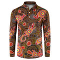 Animal Australia Aboriginal Art Button Sweatshirt