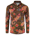 Animal Australia Aboriginal Art Button Sweatshirt