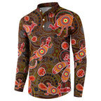 Animal Australia Aboriginal Art Button Sweatshirt