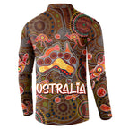 Animal Australia Aboriginal Art Button Sweatshirt
