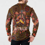 Animal Australia Aboriginal Art Button Sweatshirt