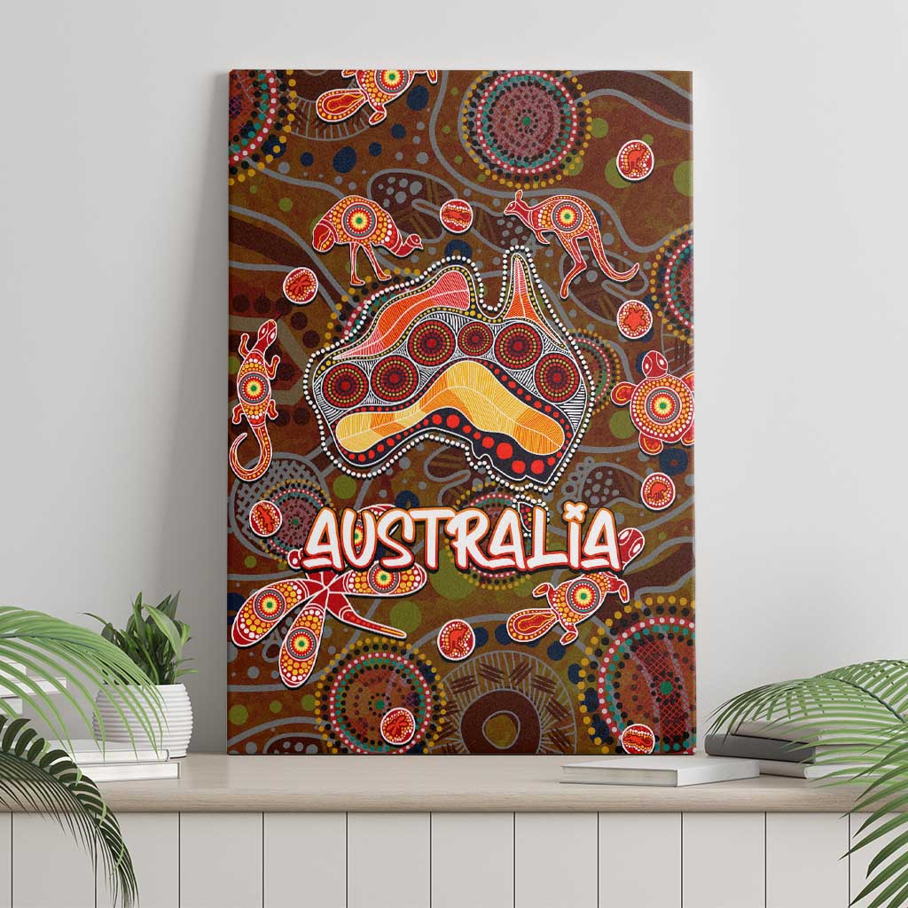 Animal Australia Aboriginal Art Canvas Wall Art