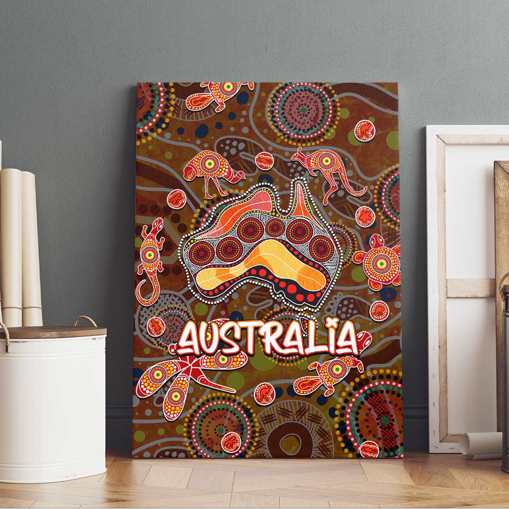 Animal Australia Aboriginal Art Canvas Wall Art