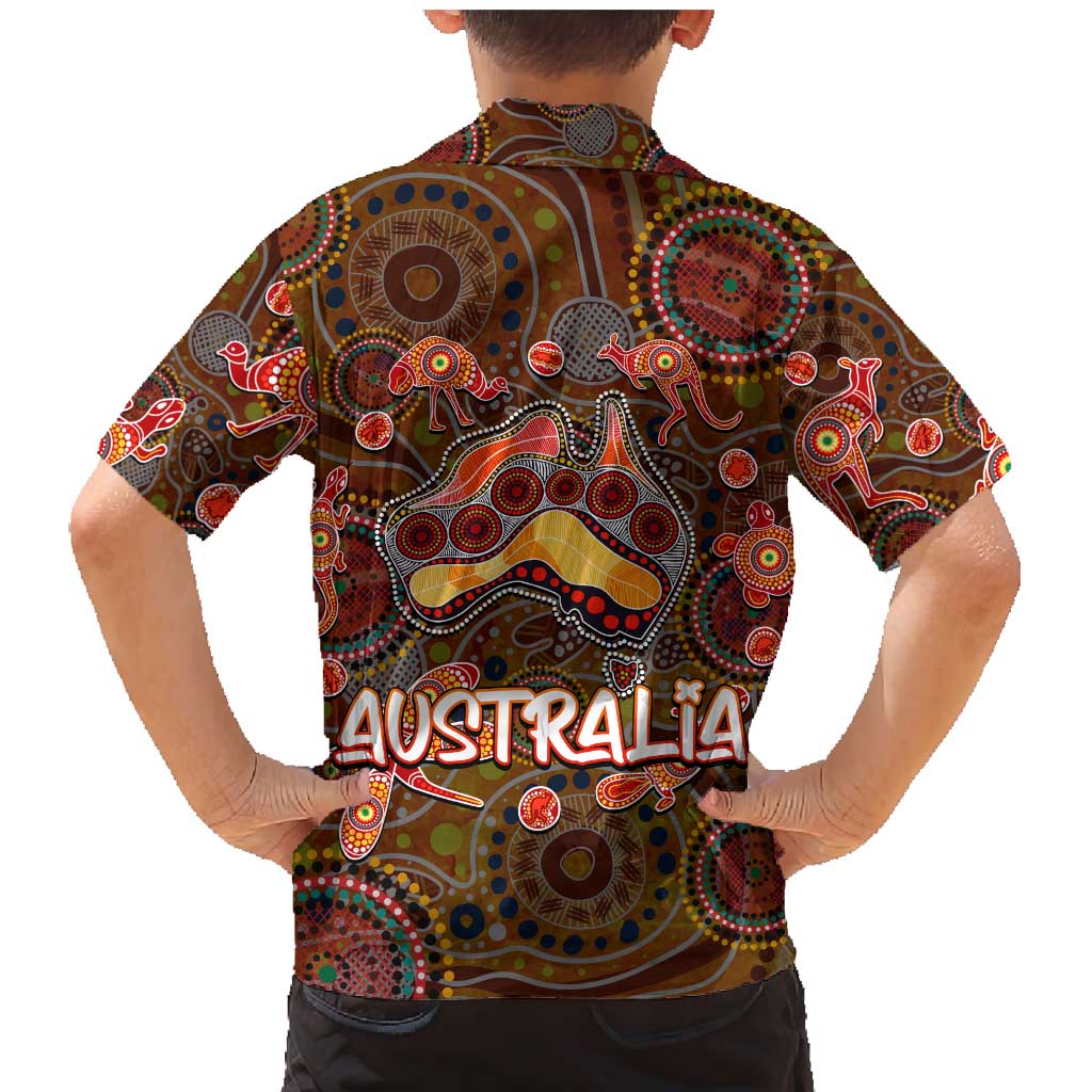 Animal Australia Aboriginal Art Family Matching Mermaid Dress and Hawaiian Shirt