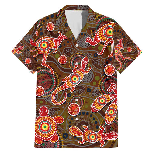 Animal Australia Aboriginal Art Family Matching Mermaid Dress and Hawaiian Shirt