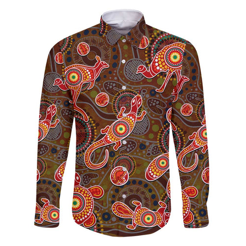 Animal Australia Aboriginal Art Family Matching Mermaid Dress and Hawaiian Shirt