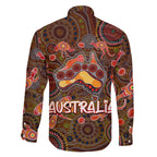 Animal Australia Aboriginal Art Family Matching Off Shoulder Short Dress and Hawaiian Shirt