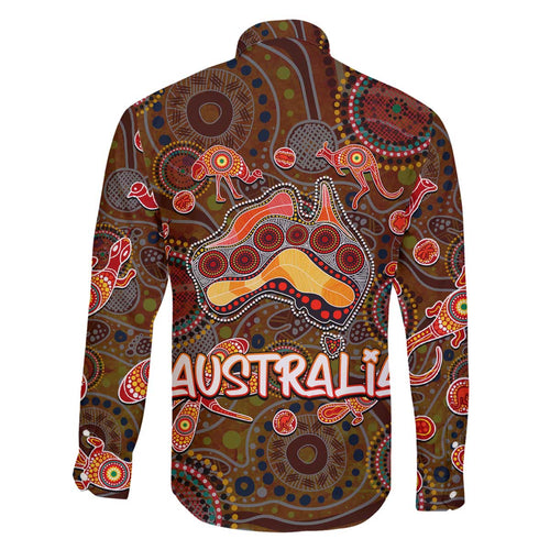 Animal Australia Aboriginal Art Family Matching Off Shoulder Short Dress and Hawaiian Shirt