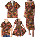 Animal Australia Aboriginal Art Family Matching Puletasi and Hawaiian Shirt