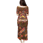 Animal Australia Aboriginal Art Family Matching Puletasi and Hawaiian Shirt