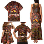 Animal Australia Aboriginal Art Family Matching Tank Maxi Dress and Hawaiian Shirt
