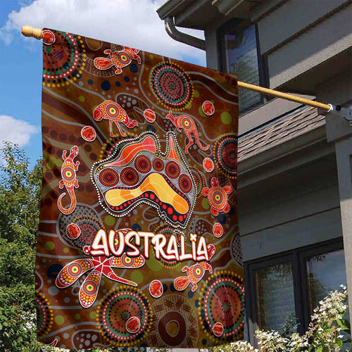 Animal Australia Aboriginal Art Garden Flag