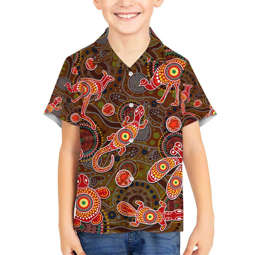 Animal Australia Aboriginal Art Hawaiian Shirt
