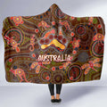 Animal Australia Aboriginal Art Hooded Blanket
