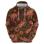 Animal Australia Aboriginal Art Hoodie