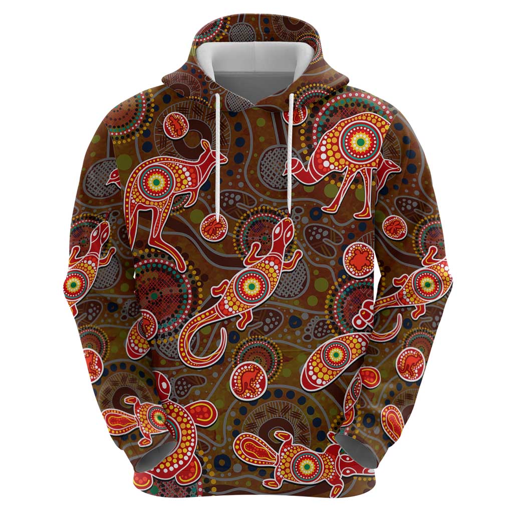 Animal Australia Aboriginal Art Hoodie