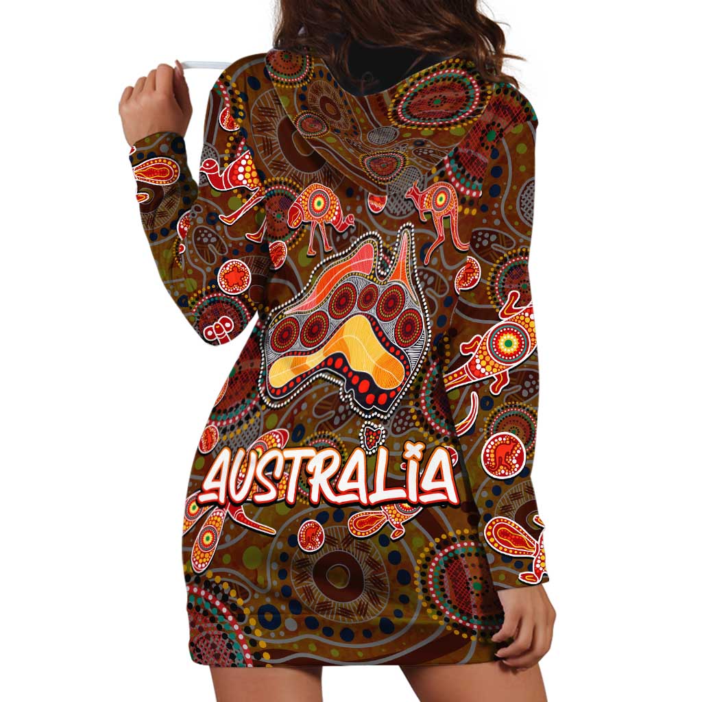 Animal Australia Aboriginal Art Hoodie Dress