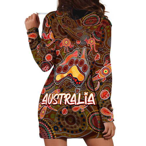 Animal Australia Aboriginal Art Hoodie Dress