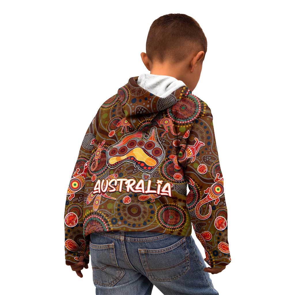 Animal Australia Aboriginal Art Kid Hoodie