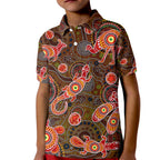 Animal Australia Aboriginal Art Kid Polo Shirt