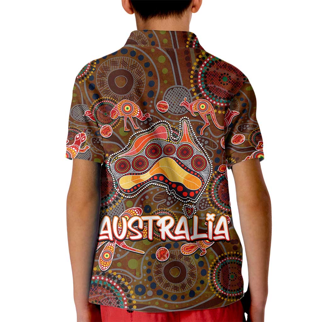Animal Australia Aboriginal Art Kid Polo Shirt
