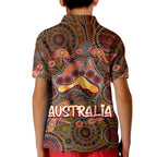 Animal Australia Aboriginal Art Kid Polo Shirt