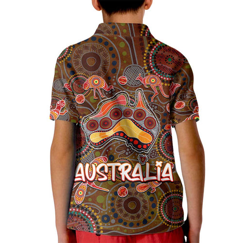 Animal Australia Aboriginal Art Kid Polo Shirt