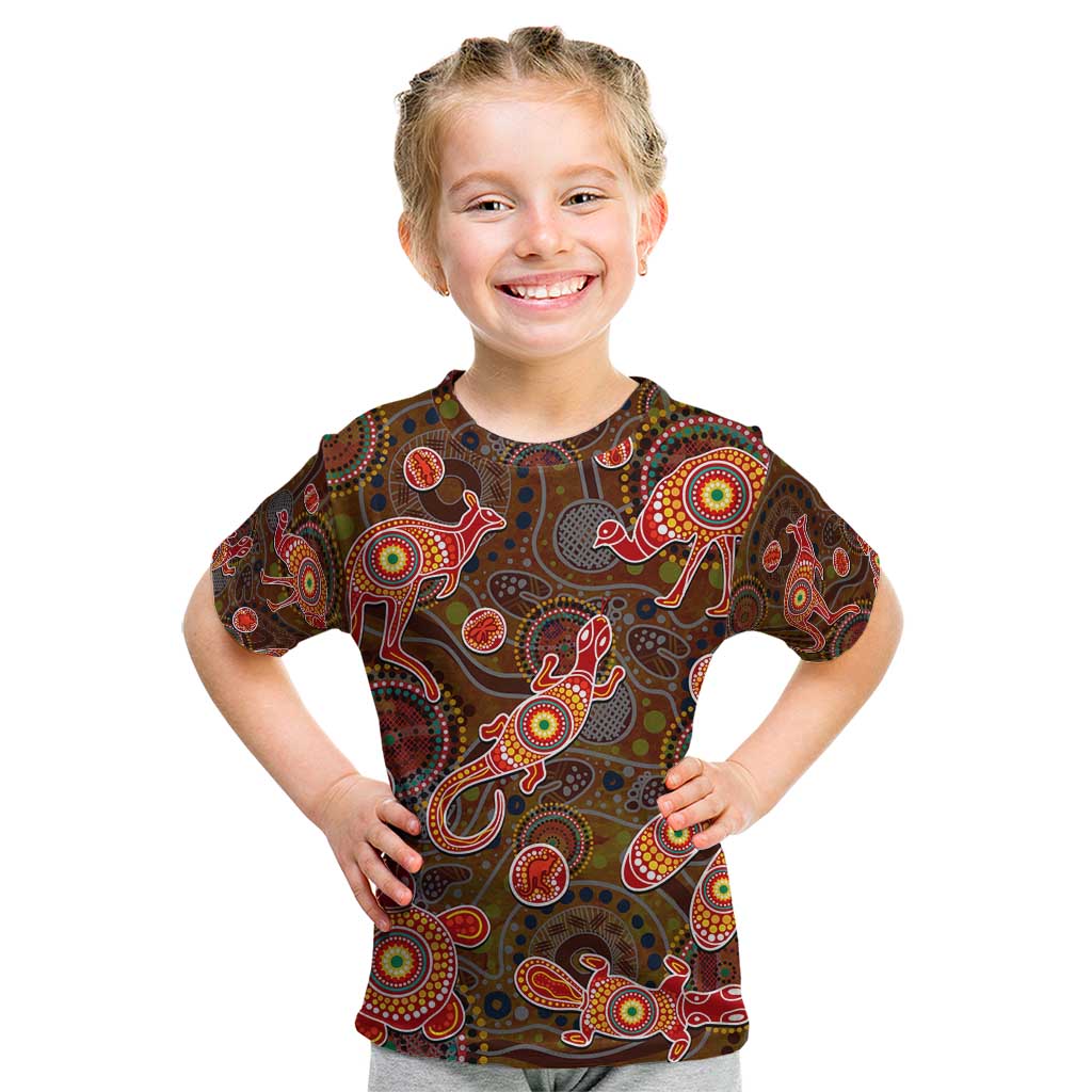 Animal Australia Aboriginal Art Kid T Shirt