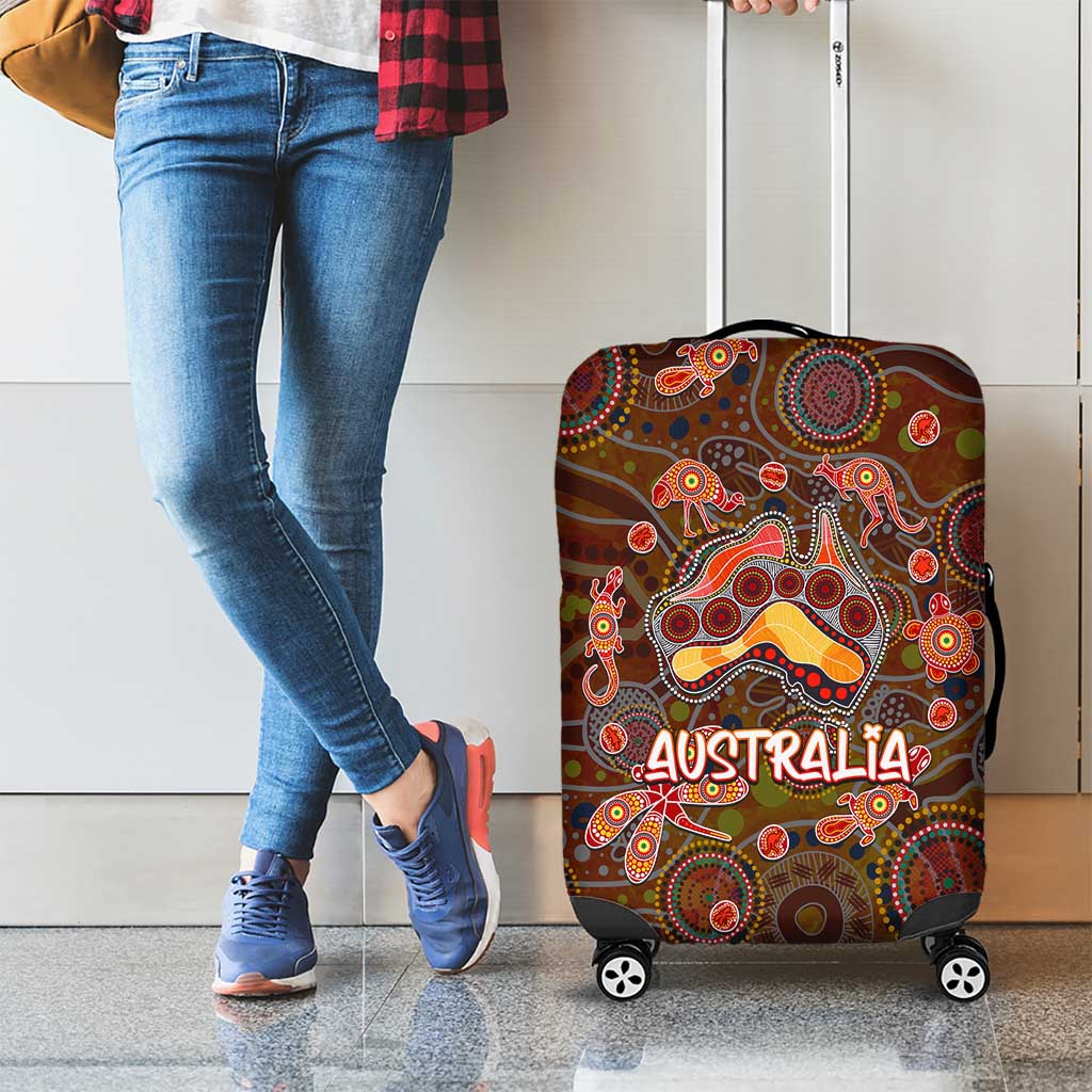 Animal Australia Aboriginal Art Luggage Cover