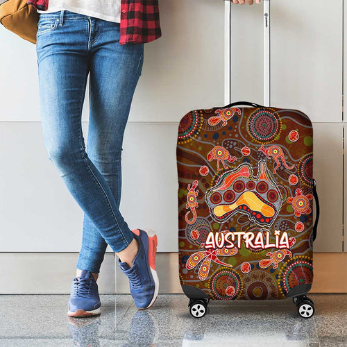 Animal Australia Aboriginal Art Luggage Cover