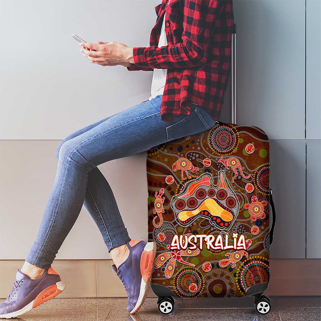 Animal Australia Aboriginal Art Luggage Cover