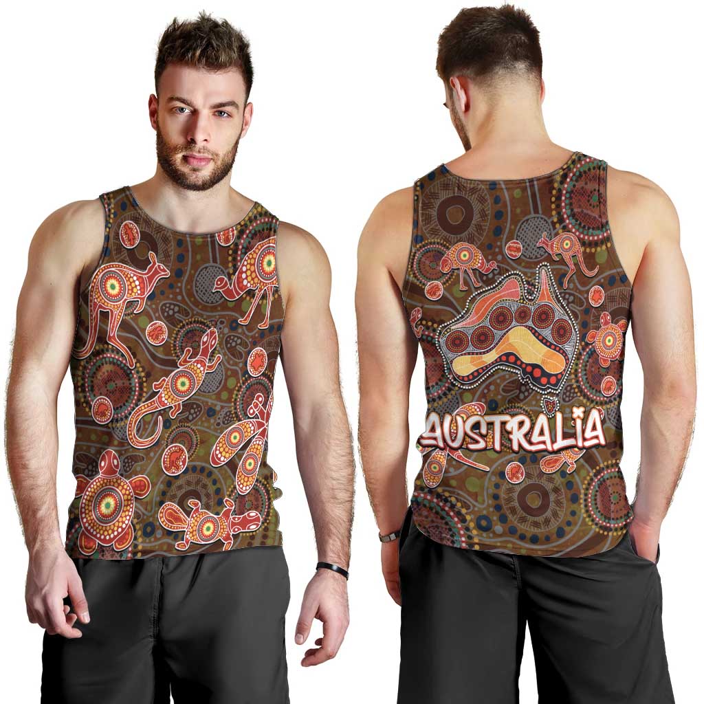Animal Australia Aboriginal Art Men Tank Top