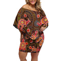 Animal Australia Aboriginal Art Off Shoulder Short Dress
