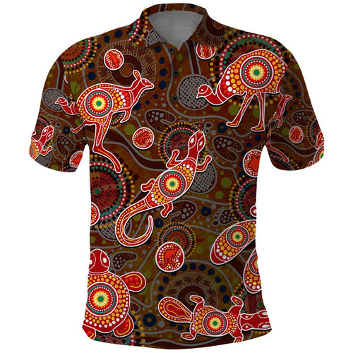 Animal Australia Aboriginal Art Polo Shirt