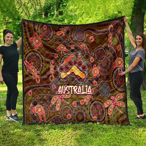 Animal Australia Aboriginal Art Quilt