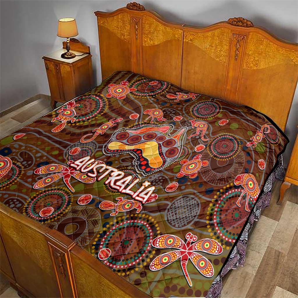 Animal Australia Aboriginal Art Quilt
