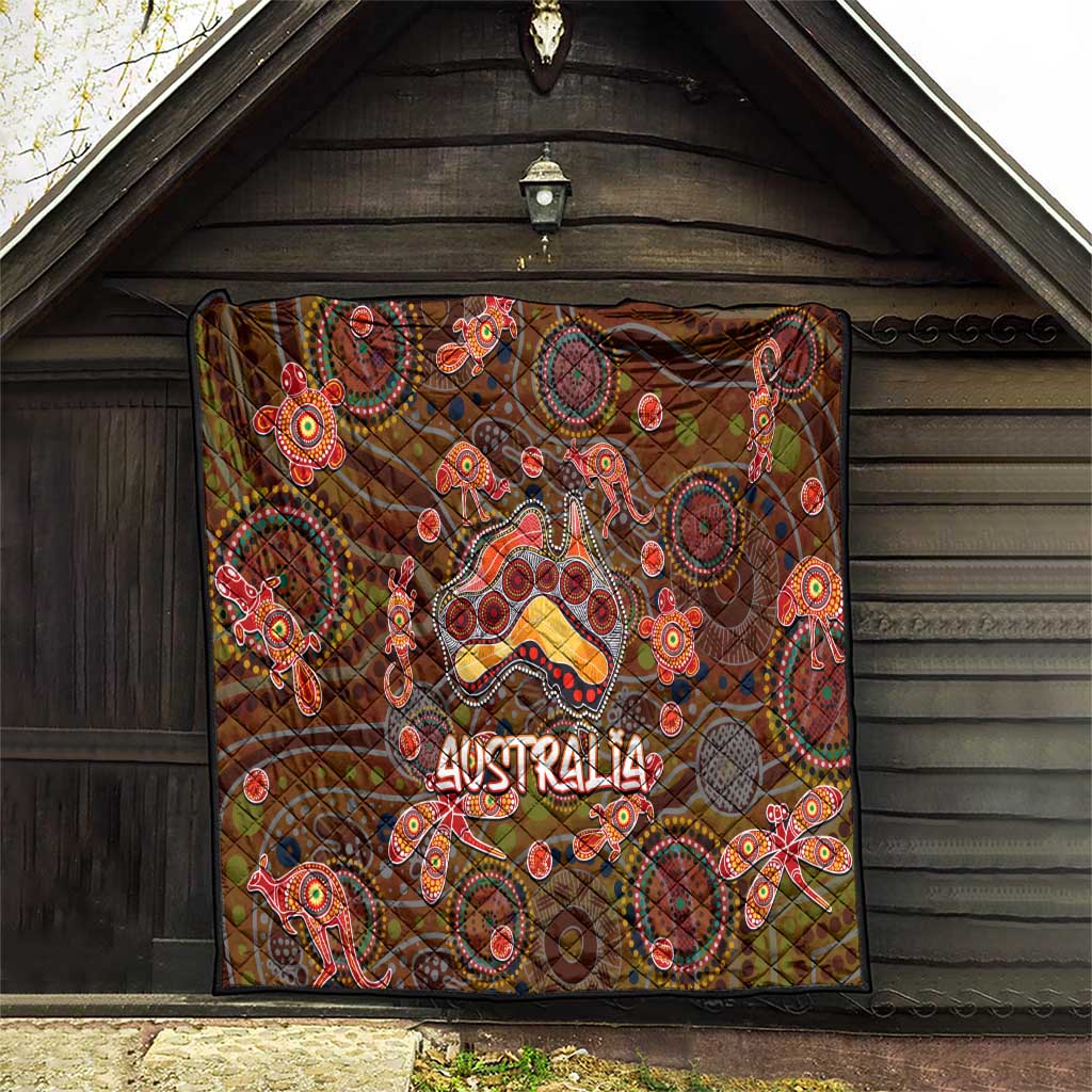 Animal Australia Aboriginal Art Quilt