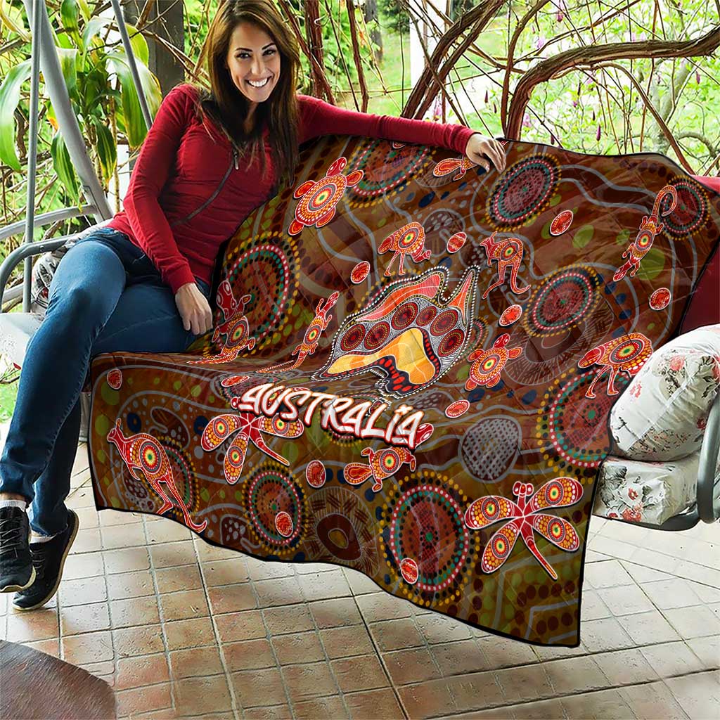 Animal Australia Aboriginal Art Quilt
